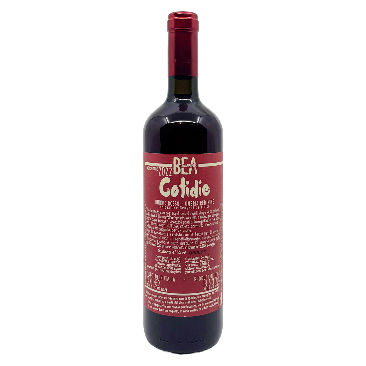 Paolo & Giampiero Bea 'Cotidie' Umbria Rosso 2022