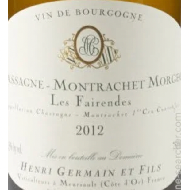 Henri Germain Chassagne Montrachet Morgeot 'Les Fairendes' 2021